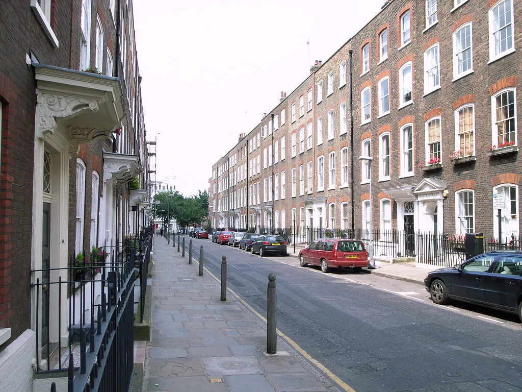 A classic North London terraced street near the apartments